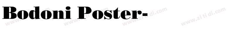 Bodoni Poster字体转换